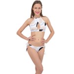 A Minimalist Pattern With Simple Lines And Shapes, Creating A Clean And Modern Aesthetic 05 Cross Front Halter Bikini Set