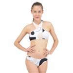 A Minimalist Pattern With Simple Lines And Shapes, Creating A Clean And Modern Aesthetic 05 High Neck Bikini Set