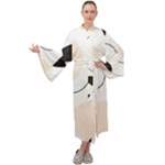 A Minimalist Pattern With Simple Lines And Shapes, Creating A Clean And Modern Aesthetic 05 Maxi Velvet Kimono