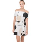 A Minimalist Pattern With Simple Lines And Shapes, Creating A Clean And Modern Aesthetic 05 Off Shoulder Chiffon Dress