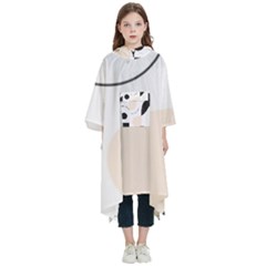 A Minimalist Pattern With Simple Lines And Shapes, Creating A Clean And Modern Aesthetic 05 Kids  Hooded Rain Ponchos from ArtsNow.com