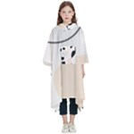 A Minimalist Pattern With Simple Lines And Shapes, Creating A Clean And Modern Aesthetic 05 Kids  Hooded Rain Ponchos