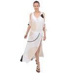 A Minimalist Pattern With Simple Lines And Shapes, Creating A Clean And Modern Aesthetic 05 Maxi Chiffon Cover Up Dress