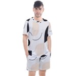 A Minimalist Pattern With Simple Lines And Shapes, Creating A Clean And Modern Aesthetic 05 Men s Mesh T-Shirt and Shorts Set