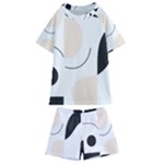 A Minimalist Pattern With Simple Lines And Shapes, Creating A Clean And Modern Aesthetic 05 Kids  Swim T-Shirt and Shorts Set