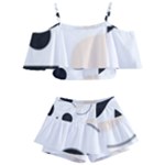 A Minimalist Pattern With Simple Lines And Shapes, Creating A Clean And Modern Aesthetic 05 Kids  Off Shoulder Skirt Bikini