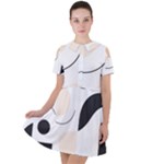 A Minimalist Pattern With Simple Lines And Shapes, Creating A Clean And Modern Aesthetic 05 Short Sleeve Shoulder Cut Out Dress 