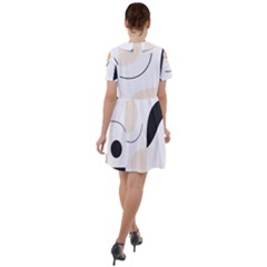 Short Sleeve Shoulder Cut Out Dress  