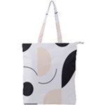 A Minimalist Pattern With Simple Lines And Shapes, Creating A Clean And Modern Aesthetic 05 Double Zip Up Tote Bag