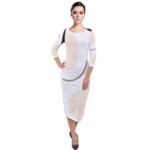 A Minimalist Pattern With Simple Lines And Shapes, Creating A Clean And Modern Aesthetic 05 Quarter Sleeve Midi Velour Bodycon Dress