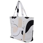 A Minimalist Pattern With Simple Lines And Shapes, Creating A Clean And Modern Aesthetic 05 Zip Up Canvas Bag