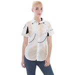 A Minimalist Pattern With Simple Lines And Shapes, Creating A Clean And Modern Aesthetic 05 Women s Short Sleeve Pocket Shirt