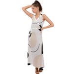 A Minimalist Pattern With Simple Lines And Shapes, Creating A Clean And Modern Aesthetic 05 V-Neck Chiffon Maxi Dress