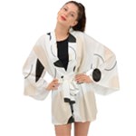 A Minimalist Pattern With Simple Lines And Shapes, Creating A Clean And Modern Aesthetic 05 Long Sleeve Kimono