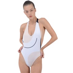 Backless Halter One Piece Swimsuit 