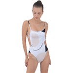 A Minimalist Pattern With Simple Lines And Shapes, Creating A Clean And Modern Aesthetic 05 Tie Strap One Piece Swimsuit