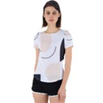 A Minimalist Pattern With Simple Lines And Shapes, Creating A Clean And Modern Aesthetic 05 Back Cut Out Sport T-Shirt