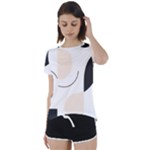 A Minimalist Pattern With Simple Lines And Shapes, Creating A Clean And Modern Aesthetic 05 Short Sleeve Open Back T-Shirt