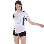 A Minimalist Pattern With Simple Lines And Shapes, Creating A Clean And Modern Aesthetic 05 Asymmetrical Short Sleeve Sports T-Shirt