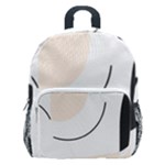 A Minimalist Pattern With Simple Lines And Shapes, Creating A Clean And Modern Aesthetic 05 Kids  Age 5-10 Lightweight School Backpack with Side Pockets