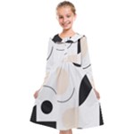 A Minimalist Pattern With Simple Lines And Shapes, Creating A Clean And Modern Aesthetic 05 Kids  Midi Sailor Dress