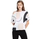 A Minimalist Pattern With Simple Lines And Shapes, Creating A Clean And Modern Aesthetic 05 One Shoulder Cut Out T-Shirt