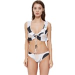 A Minimalist Pattern With Simple Lines And Shapes, Creating A Clean And Modern Aesthetic 05 Low Cut Ruffle Edge Bikini Set