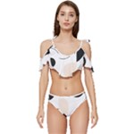 A Minimalist Pattern With Simple Lines And Shapes, Creating A Clean And Modern Aesthetic 05 Ruffle Edge Tie Up Bikini Set	