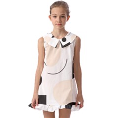 Kids  Pilgrim Collar Ruffle Hem Dress 