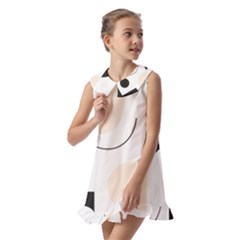 Kids  Pilgrim Collar Ruffle Hem Dress 