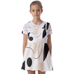 Kids  Short Sleeve Pinafore Style Dress 