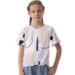 A Minimalist Pattern With Simple Lines And Shapes, Creating A Clean And Modern Aesthetic 05 Kids  Cuff Sleeve Scrunch Bottom T-Shirt