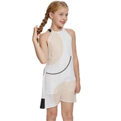 Kids  Halter Collar Waist Tie Chiffon Dress 