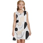 A Minimalist Pattern With Simple Lines And Shapes, Creating A Clean And Modern Aesthetic 05 Kids  Sleeveless Tiered Mini Dress