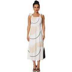 Tie-Strap Tiered Midi Chiffon Dress 