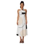 A Minimalist Pattern With Simple Lines And Shapes, Creating A Clean And Modern Aesthetic 05 Sleeveless Cross Front Cocktail Midi Chiffon Dress