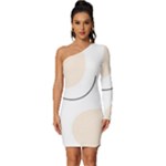 A Minimalist Pattern With Simple Lines And Shapes, Creating A Clean And Modern Aesthetic 05 Long Sleeve One Shoulder Mini Dress