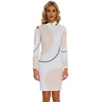 A Minimalist Pattern With Simple Lines And Shapes, Creating A Clean And Modern Aesthetic 05 Long Sleeve Shirt Collar Bodycon Dress