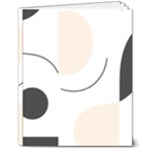 A Minimalist Pattern With Simple Lines And Shapes, Creating A Clean And Modern Aesthetic 05 8  x 10  Hardcover Notebook