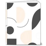 A Minimalist Pattern With Simple Lines And Shapes, Creating A Clean And Modern Aesthetic 05 8  x 10  Softcover Notebook