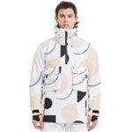 A Minimalist Pattern With Simple Lines And Shapes, Creating A Clean And Modern Aesthetic 05 Men s Pullover Zip Ski and Snowboard Waterproof Breathable Jacket