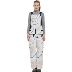 Women s Side Zip Front Pouch Ski And Snowboard Bib Pants	 