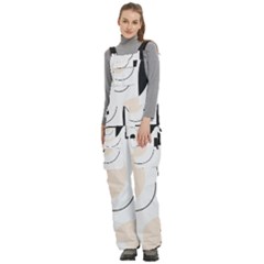 Women s Side Zip Front Pouch Ski And Snowboard Bib Pants	 