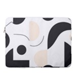 A Minimalist Pattern With Simple Lines And Shapes, Creating A Clean And Modern Aesthetic 05 15  Vertical Laptop Sleeve Case With Pocket