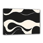 A Minimalist Pattern With Simple Lines And Shapes, Creating A Clean And Modern Aesthetic 06 Canvas 18  x 12  (Stretched)