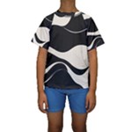 A Minimalist Pattern With Simple Lines And Shapes, Creating A Clean And Modern Aesthetic 06 Kids  Short Sleeve Swimwear