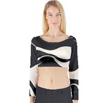 A Minimalist Pattern With Simple Lines And Shapes, Creating A Clean And Modern Aesthetic 06 Long Sleeve Crop Top