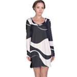 A Minimalist Pattern With Simple Lines And Shapes, Creating A Clean And Modern Aesthetic 06 Long Sleeve Nightdress