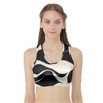 A Minimalist Pattern With Simple Lines And Shapes, Creating A Clean And Modern Aesthetic 06 Sports Bra with Border