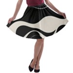 A Minimalist Pattern With Simple Lines And Shapes, Creating A Clean And Modern Aesthetic 06 A-line Skater Skirt